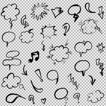 Hand Drawn Design Elements Set Stockillustratie