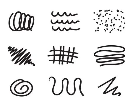 Hand drawn design elements. Vector sketch pen or brushe simple symbol. イラスト素材