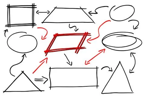 Hand drawn design infographic elements Stockillustratie