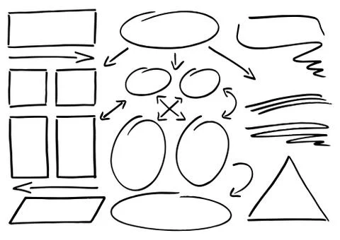 Hand drawn design infographic elements Stock Illustration