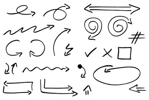 Hand drawn design infographic elements Illustrazione stock