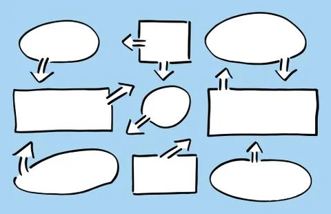 Hand drawn design infographic elements Stock Illustration