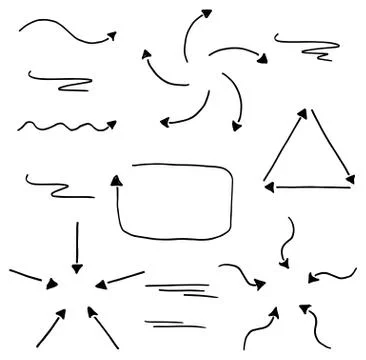 Hand drawn design infographic elements Stock Illustration