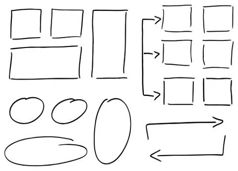 Hand drawn design infographic elements Stock Illustration