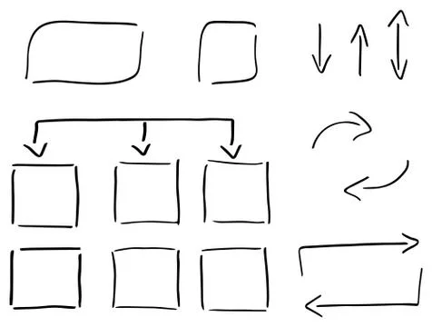 Hand drawn design infographic elements Stock Illustration