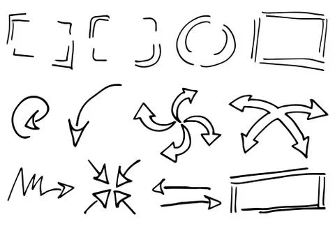 Hand drawn design infographic elements Stock Illustration