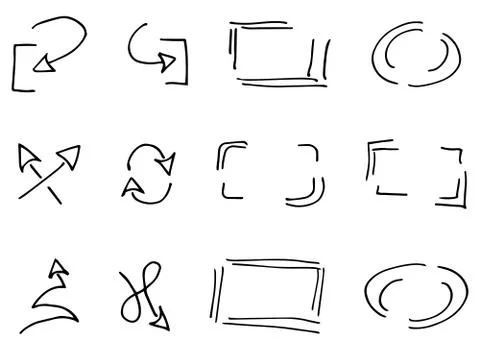 Hand drawn design infographic elements 库存插图