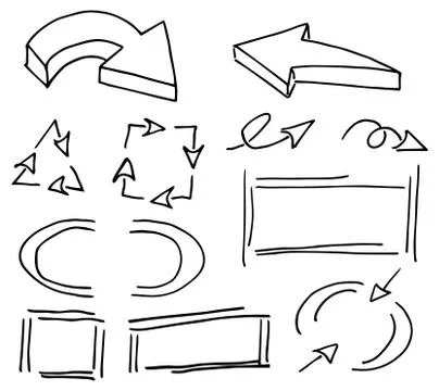 Hand drawn design infographic elements Stockillustratie