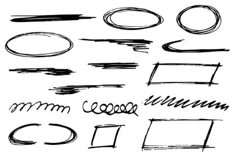 Hand drawn design infographic elements Stock Illustration