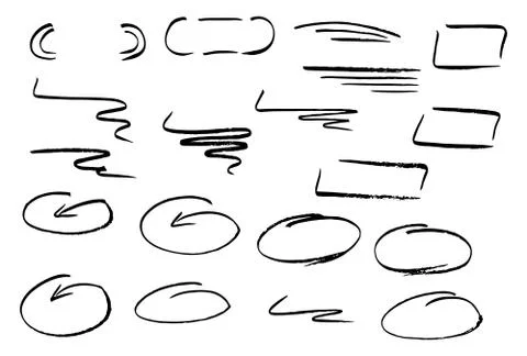 Hand drawn design infographic elements Stock Illustration