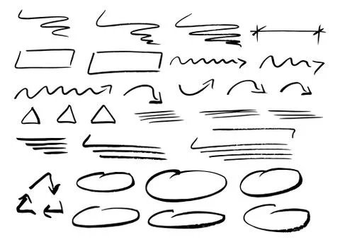 Hand drawn design infographic elements Stock Illustration