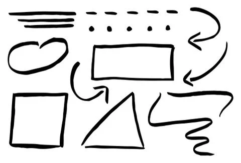 Hand drawn design infographic elements Stock Illustration