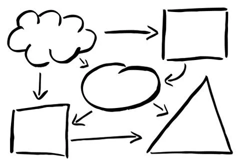 Hand drawn design infographic elements Stock Illustration