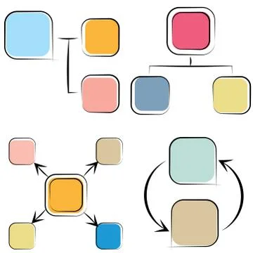 Hand drawn diagram chart Stock Illustration