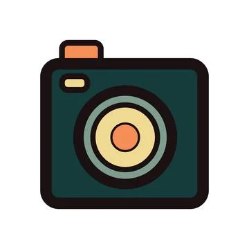 Hand Drawn digital camera in doodle style Illustrazione stock