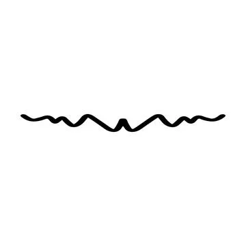 Hand drawn divider icon vector illustration design element of swish, swash,.. Stock Illustration