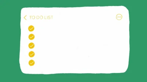 Hand-Drawn To-Do List Checklist Animation on Green Screen | Task Completion Stock Footage 318317463