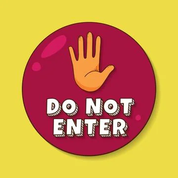Hand drawn do not enter sign Stock Illustration