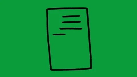 Hand Drawn Document Checklist with Blue Check Mark 2D Animation Green Screen Stock Footage 341798815