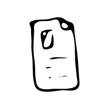 Hand Drawn document doodle. Sketch style icon. Decoration element. Isolated o Stock Illustration