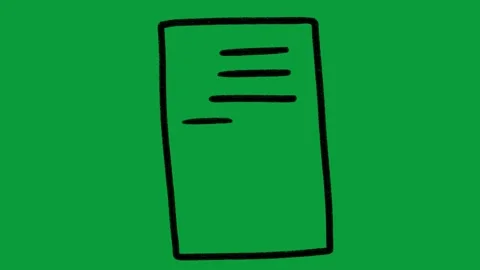 Hand Drawn Document with Red Cross X Symbol 2D Animation Green Screen Vídeos de archivo 341798863