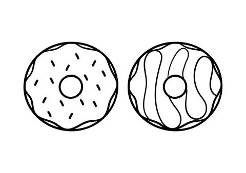 Hand drawn donut Stock Illustration