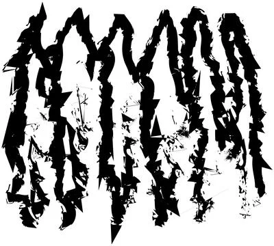 Hand drawn doodle abstract pattern in black and white style, texture background Stock Illustration