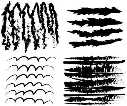 Hand drawn doodle abstract pattern in dark and white style, texture background Stock Illustration