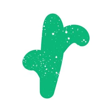Hand drawn doodle abstract scribble green graphic curved shape Stock Illustration