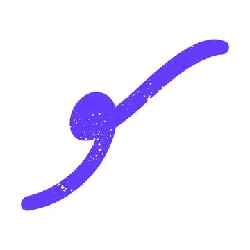Hand drawn doodle abstract scribble naive purple shape Stock Illustration