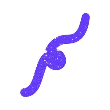 Hand drawn doodle abstract scribble purple shape Stock Illustration