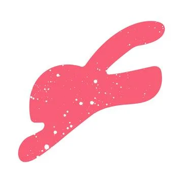 Hand drawn doodle abstract scribble pink shape Stock Illustration