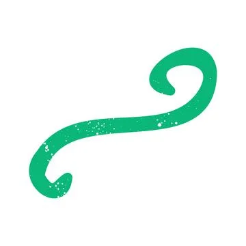 Hand drawn doodle abstract scribble green shape Stock Illustration