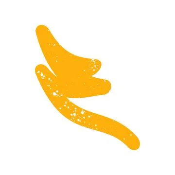 Hand drawn doodle abstract scribble yellow element Stock Illustration
