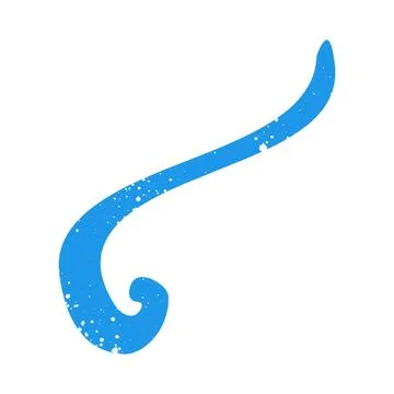 Hand drawn doodle abstract scribble blue element Stock Illustration