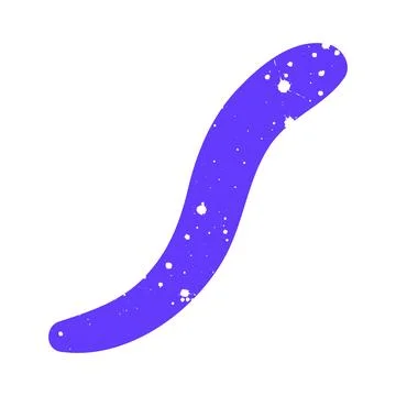 Hand drawn doodle abstract scribble purple element Stock Illustration