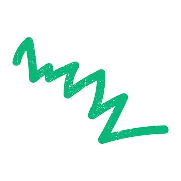 Hand drawn doodle abstract scribble green element Stock Illustration