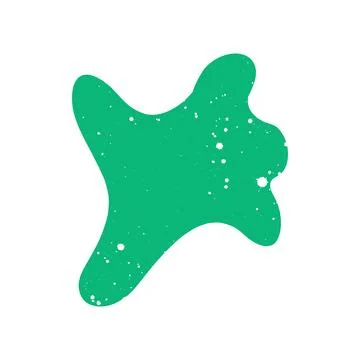 Hand drawn doodle abstract scribble green graphic shape Stock Illustration