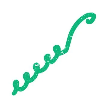 Hand drawn doodle abstract scribble green graphic element Stock Illustration