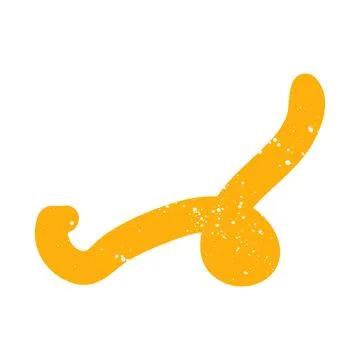 Hand drawn doodle abstract scribble yellow graphic shape Stock Illustration