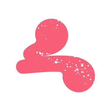 Hand drawn doodle abstract scribble pink element Stock Illustration