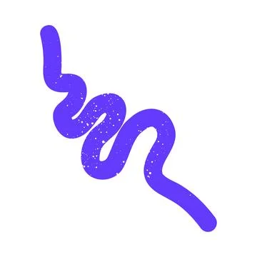 Hand drawn doodle abstract scribble purple graphic element Stock Illustration