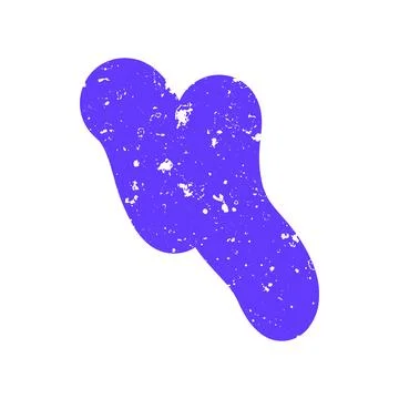 Hand drawn doodle abstract scribble purple graphic curved shape Stock Illustration