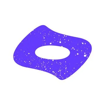 Hand drawn doodle abstract scribble purple single element shape Stock Illustration