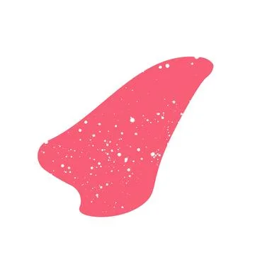 Hand drawn doodle abstract scribble pink graphic curved shape Stock Illustration