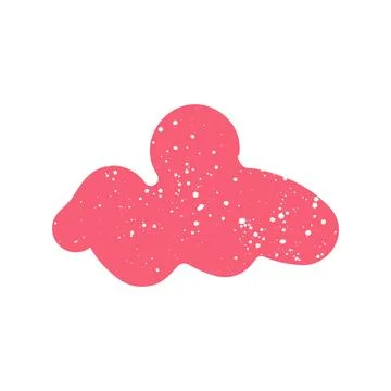 Hand drawn doodle abstract scribble pink single element shape Stock Illustration