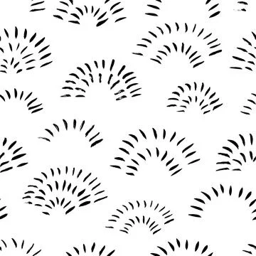 Hand drawn doodle arches vector seamless pattern. 스톡 일러스트