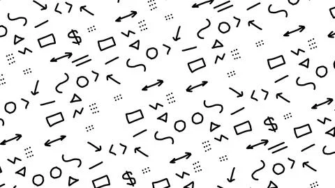 Hand-drawn doodle arrows and numbers on white background. Vector-style sket.. Stock Illustration