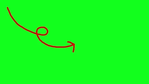 Hand Drawn Doodle Arrows Animation Green Screen Stock Footage 276880777