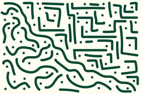 Hand drawn doodle art pattern abstract illustration Stock Illustration